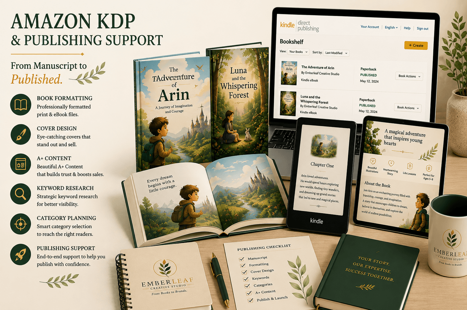 Publishing & KDP Support by Emberleaf Creative Studio