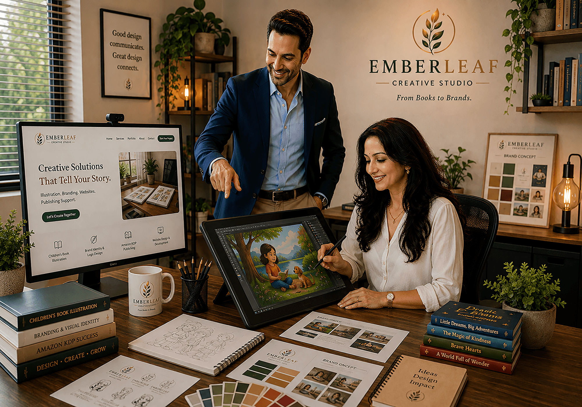 The team behind Emberleaf Creative Studio